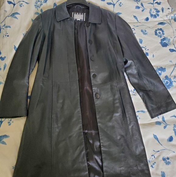 Marks and Spencer Per Una Genuine Leather Jacket Size 10 - Picture 3 of 4